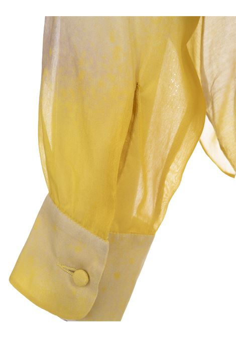 Yellow Silk Shirt with Gathering GIANLUCA CAPANNOLO | 24ET06-10028/103/30