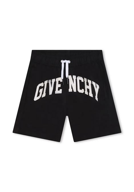 Black Swimwear With Arched Logo GIVENCHY KIDS | H3009209B