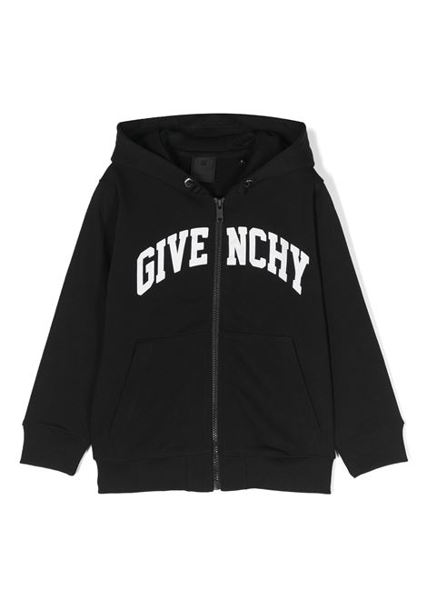 Black GIVENCHY Zip-Up Hoodie GIVENCHY KIDS | H3010709B