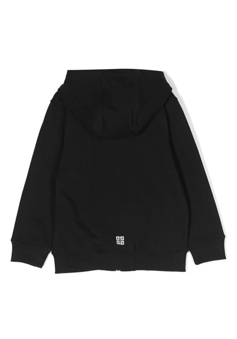 Black GIVENCHY Zip-Up Hoodie GIVENCHY KIDS | H3010709B