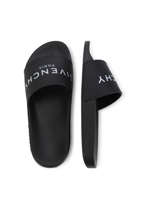 GIVENCHY Slippers In Black Rubber GIVENCHY KIDS | H3011609B