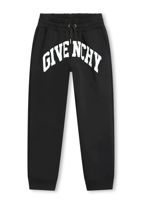 Black Joggers With Arched Logo GIVENCHY KIDS | H3012409B