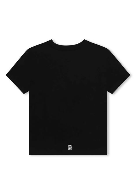 Black T-Shirt With Arched Logo GIVENCHY KIDS | H3016009B