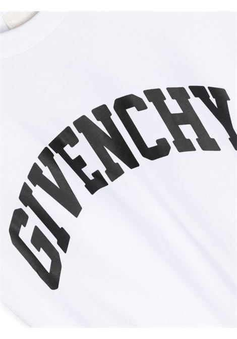 White T-Shirt With Arched Logo GIVENCHY KIDS | H3016010P