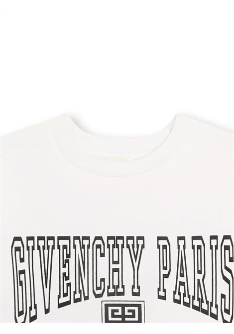 White T-Shirt With Print GIVENCHY KIDS | H3016410P