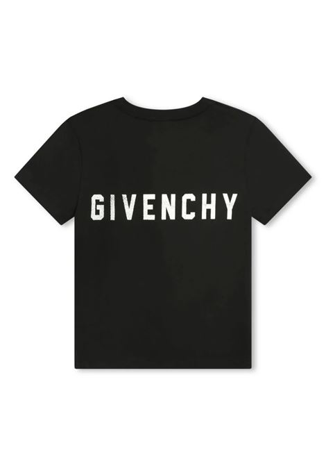 Black T-Shirt With GIVENCHY 4G Print GIVENCHY KIDS | H3016509B