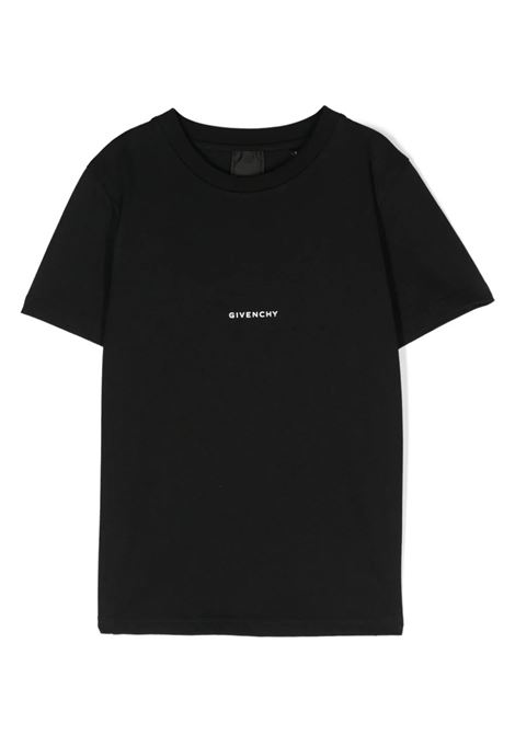 Black T-Shirt With 4G GIVENCHY Micro Logo GIVENCHY KIDS | H3017009B