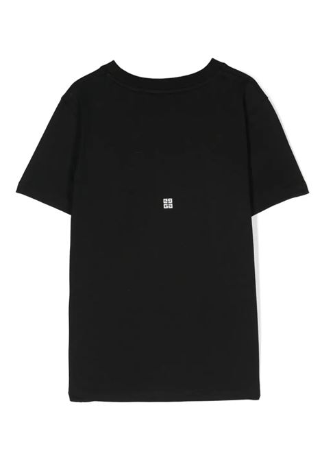 Black T-Shirt With 4G GIVENCHY Micro Logo GIVENCHY KIDS | H3017009B
