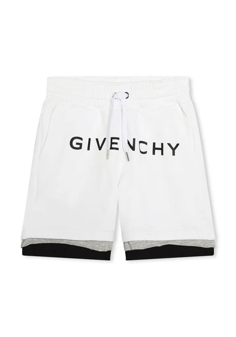 Shorts Bianchi Con Logo Davanti GIVENCHY KIDS | H30175N00