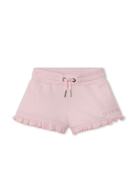 Pink Bermuda Shorts With Logo GIVENCHY KIDS | H3019544Z