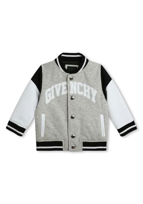 Grey, Black and White GIVENCHY Bomber Jacket GIVENCHY KIDS | H30203A01