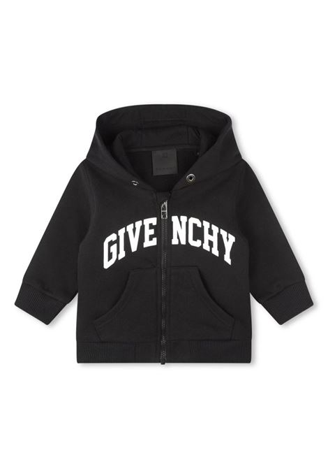 Black GIVENCHY Zip-Up Hoodie GIVENCHY KIDS | H3020409B