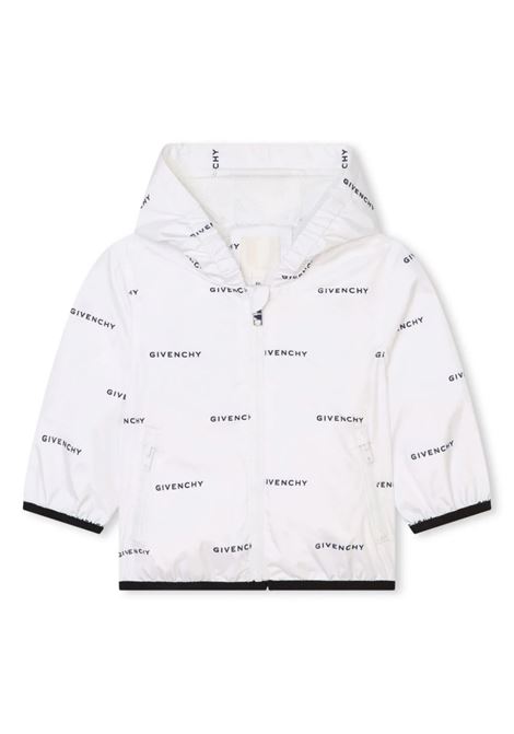 White Windbreaker Jacket With GIVENCHY Motif GIVENCHY KIDS | H3020710P
