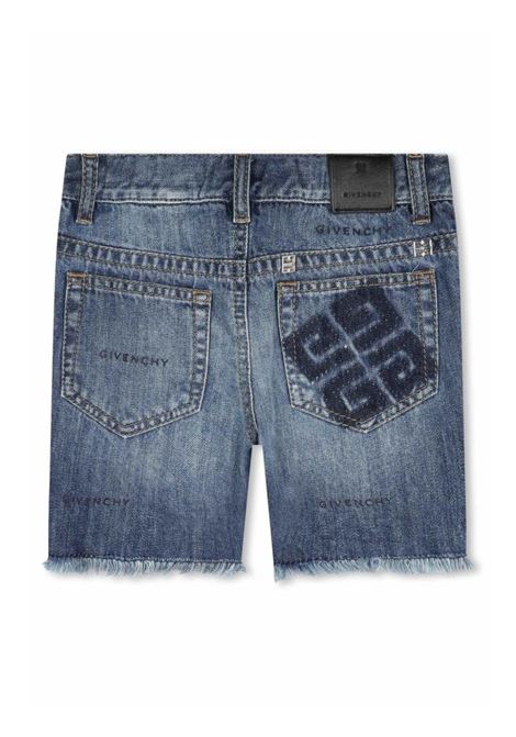 Shorts In Denim Con Stampa 4G GIVENCHY KIDS | H30223Z03