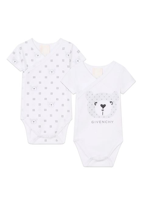 Set 2 White Bodysuits With Print GIVENCHY KIDS | H3023310P