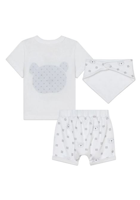 Set With Printed Cotton T-Shirt, Shorts and Bandana GIVENCHY KIDS | H3023910P