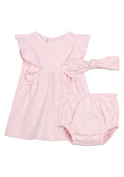 GIVENCHY 4G Pink Dress with Headband and Culotte GIVENCHY KIDS | H3024044Z