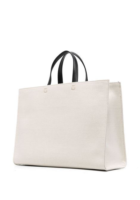 Beige and Black Medium G-Tote Bag In Canvas GIVENCHY | BB50N2B1DR255