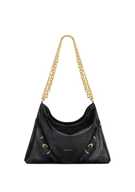 Voyou Chain Medium Bag In Black Leather GIVENCHY | BB50Y4B1KR001