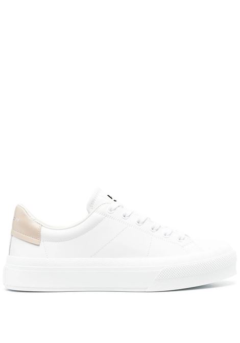 White Leather City Sport Sneakers With Beige Spoiler GIVENCHY | BE0027E19U118