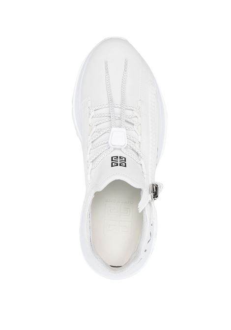 Sneakers Da Running Spectre In Pelle Bianca Con Zip GIVENCHY | BE003YE1WV116