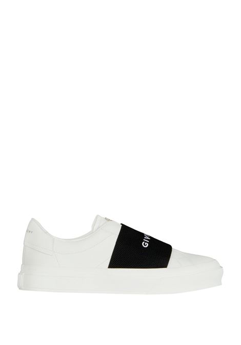 White City Sport Sneakers With Black GIVENCHY Band GIVENCHY | BH005XH14X116