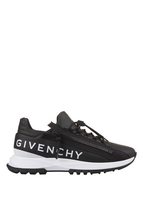 Specter Running Sneakers In Black Leather With Zip GIVENCHY | Sneakers | BH009BH1LL004