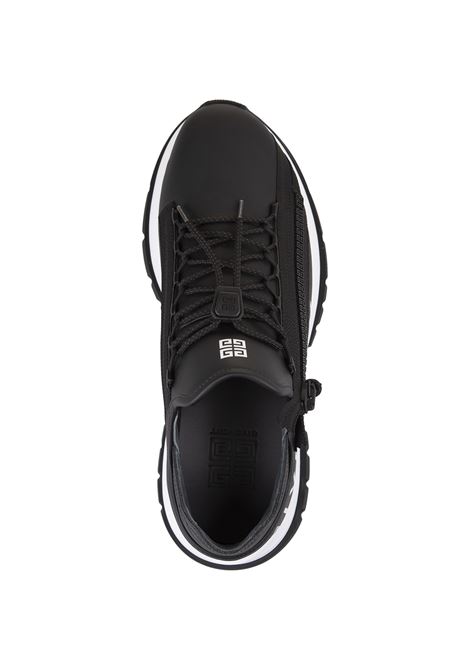 Sneakers Da Running Spectre In Pelle Nera Con Zip GIVENCHY | BH009BH1LL004
