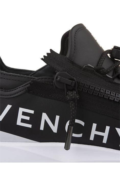 Sneakers Da Running Spectre In Pelle Nera Con Zip GIVENCHY | BH009BH1LL004