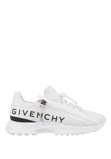Sneakers Da Running Spectre In Pelle Bianca Con Zip GIVENCHY | BH009BH1LL100