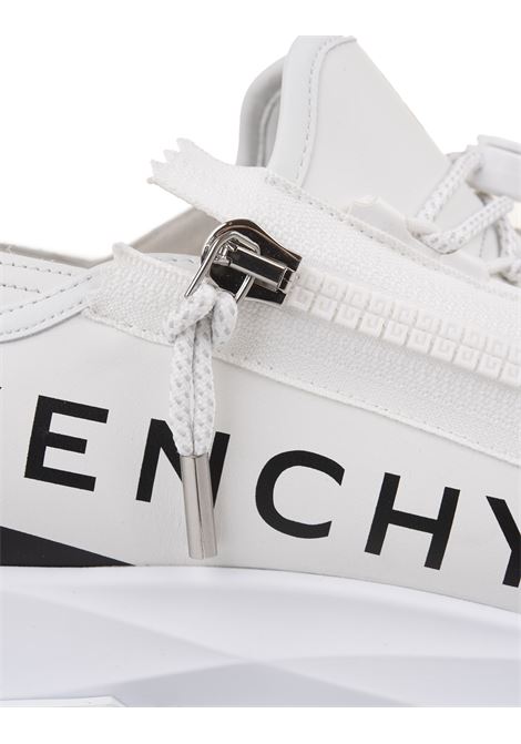 Sneakers Da Running Spectre In Pelle Bianca Con Zip GIVENCHY | BH009BH1LL100