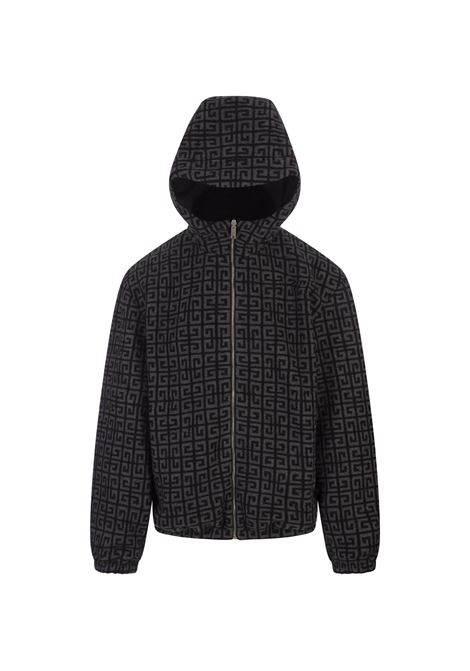Black Wool Reversible 4G Hooded Jacket GIVENCHY | Sweatshirts | BM014Y4YGC002