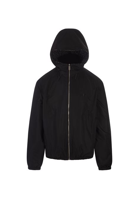 Black Wool Reversible 4G Hooded Jacket GIVENCHY | BM014Y4YGC002