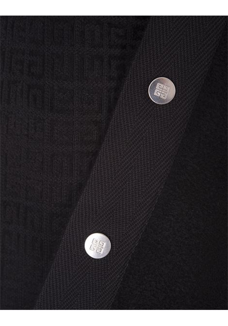 Black GIVENCHY Bomber Jacket In Velvet Effect Knitwear GIVENCHY | BM016B4YH9001