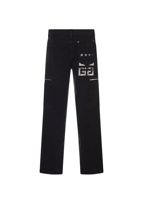 Cargo Jeans In Black Denim GIVENCHY | BM517E5YAA001