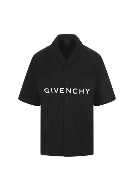 GIVENCHY Large Hawaiian Shirt In Black Poplin GIVENCHY | BM60T51YC8001