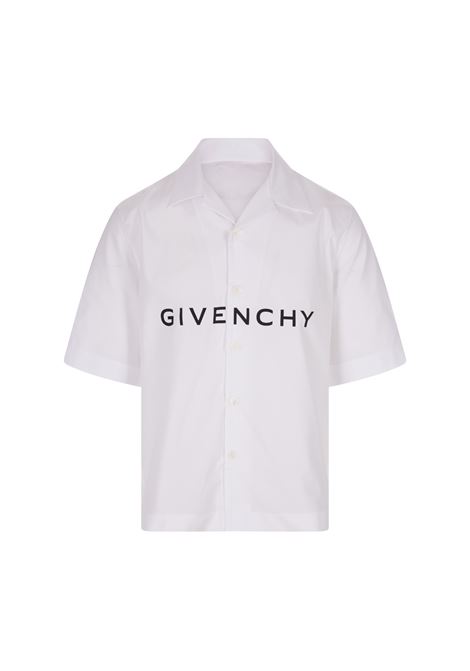 GIVENCHY Large Hawaiian Shirt In White Poplin GIVENCHY | BM60T51YC8116