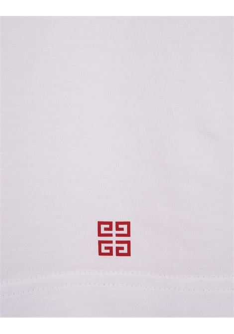 T-Shirt Slim 4G Stars In Cotone Bianco GIVENCHY | BM716G3YEL112