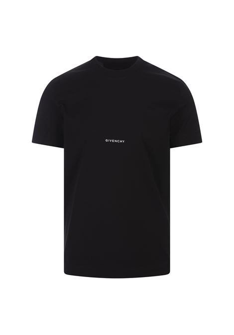 T-Shirt Nera Con Micro Logo GIVENCHY | T-Shirts | BM71F83Y6B001
