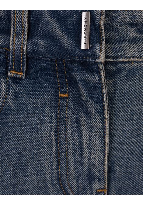 Jeans In Denim Blu Medio Con Taglio a Stivale GIVENCHY | BW513J5Y9N420