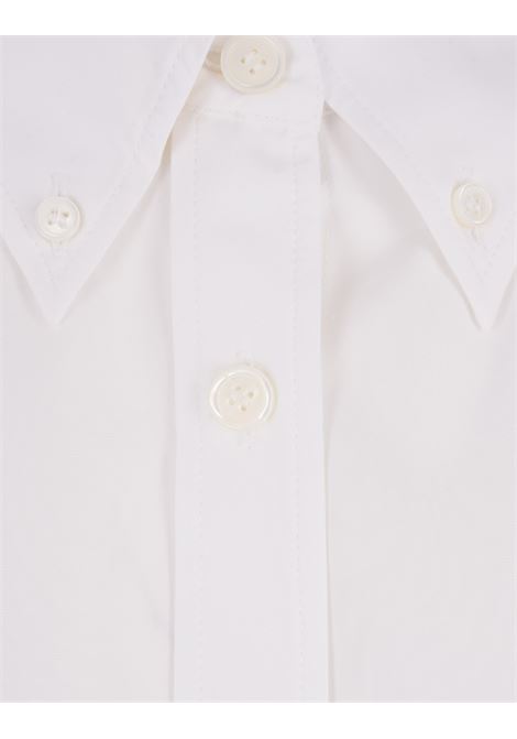 Stone Grey Poplin Short Shirt GIVENCHY | BW617Y14M6100