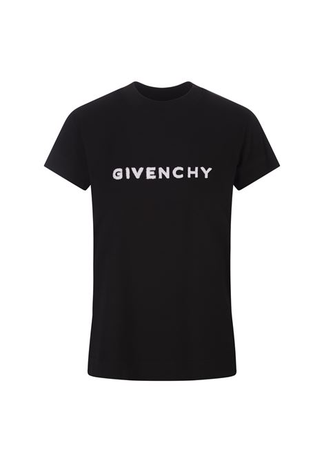 GIVENCHY 4G Slim T-Shirt In Black Cotton GIVENCHY | BW707Y3Z85001