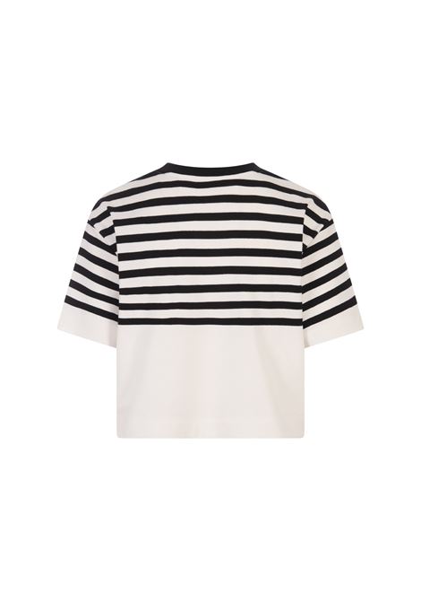 Short Striped T-Shirt With 4G Application GIVENCHY | BW709X314X116