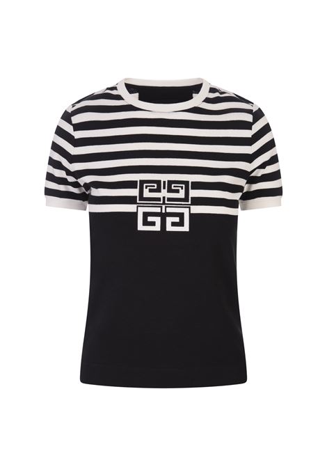 Striped T-Shirt With 4G Application GIVENCHY | BW70BF314X004