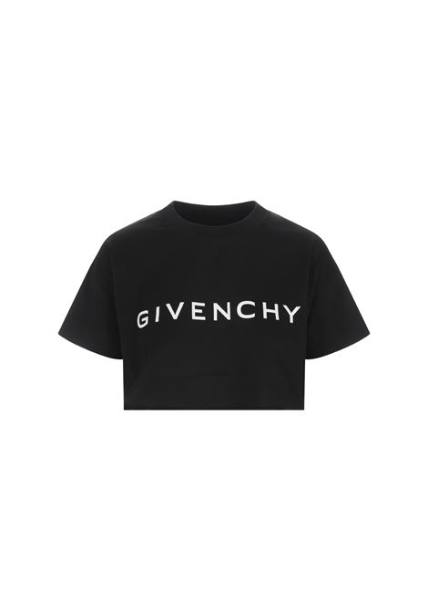 Black GIVENCHY Crop T-Shirt GIVENCHY | BW70C53YAC001
