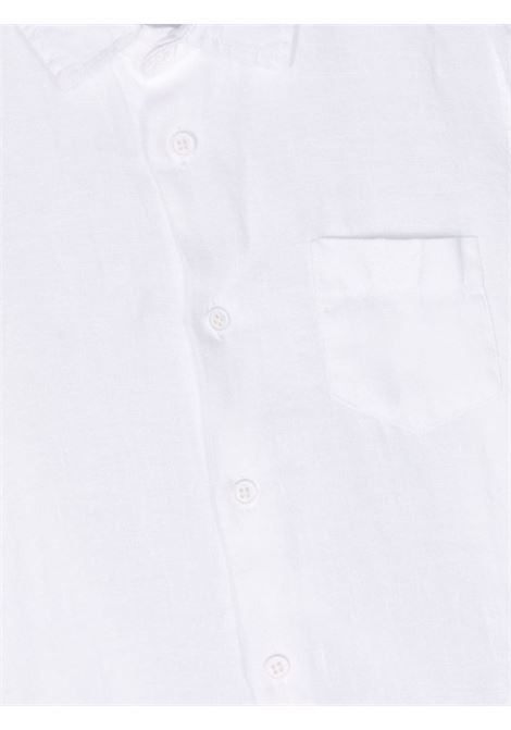 Camicia In Lino Bianco Con Taschino IL GUFO | P24CL110L6006010