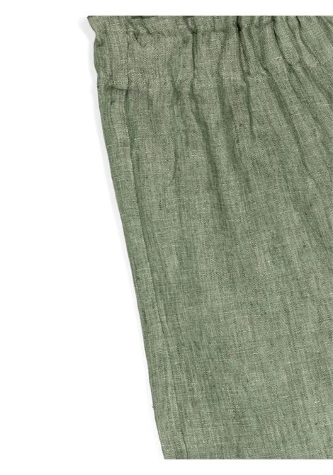 Melange Sage Green Linen Bermuda Shorts IL GUFO | P24PB181L0015537