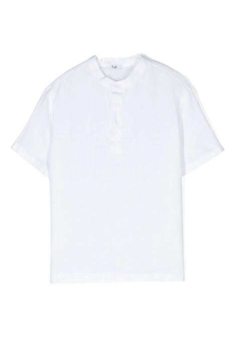 Camicia In Lino Bianco Con Collo Alla Coreana IL GUFO | P24PC076L6006010