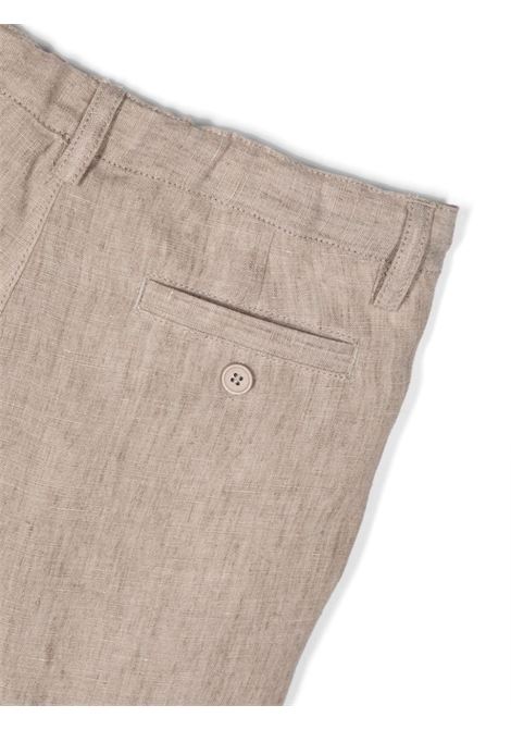 Classic Trousers In Melange Beige Linen IL GUFO | P24PL088L0015147