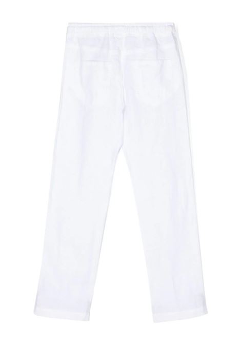 White Linen Trousers With Drawstring IL GUFO | P24PL195L6009010